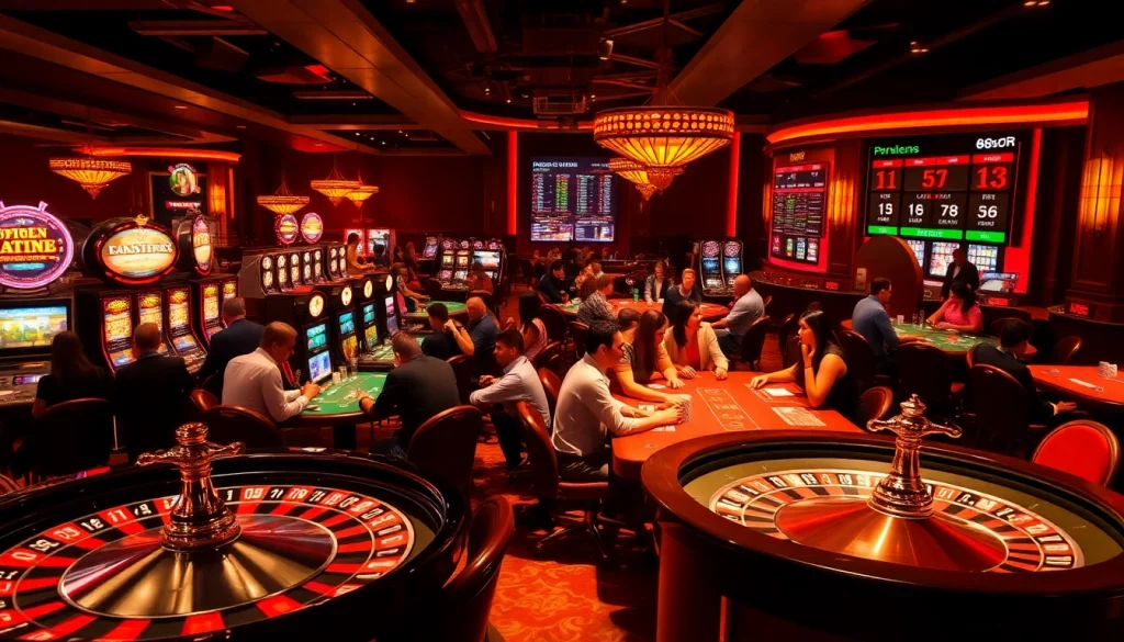Players at the poker table in a luxury casino setting represent the excitement found at 688vbr.br.com, where thrilling games await.